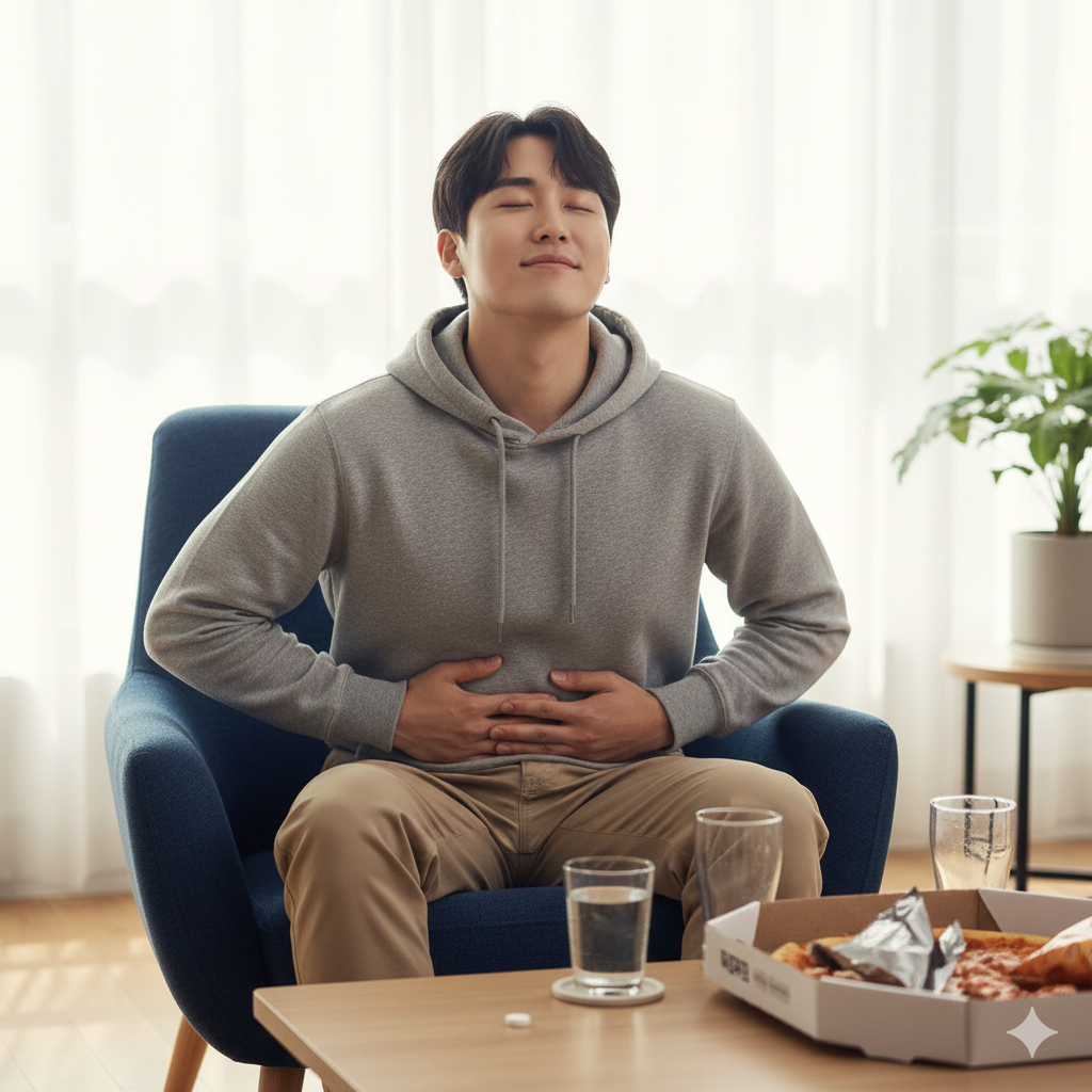 과식 후 더부룩함 해소